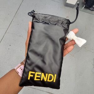 FENDI sunglasses"case/New/Original/Black w yellow/no glasses included